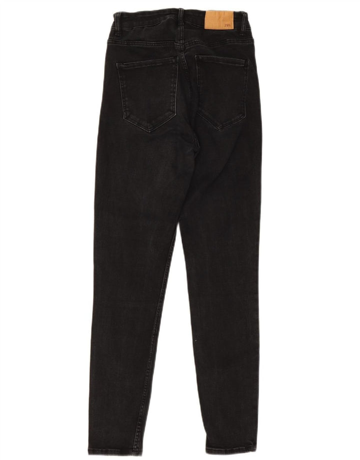 Jeans slim da donna Zara EU 38 piccoli W28 L26 neri