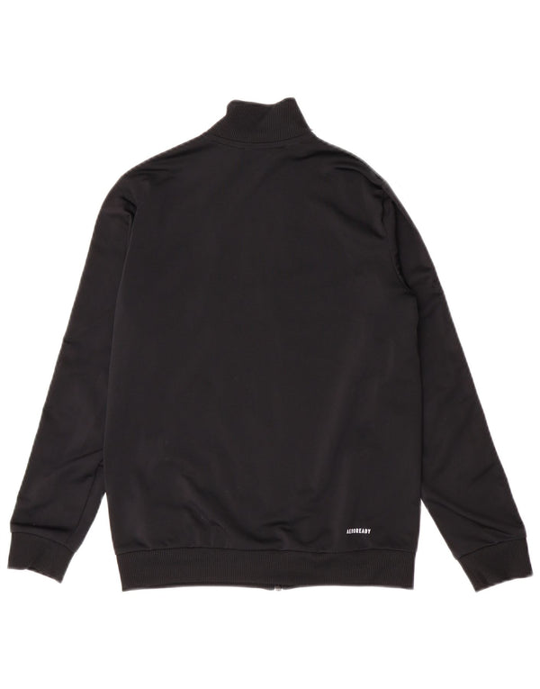Adidas Boys Aeroready Tracksuit Top Jacket 11-12 Years Black Colourblock