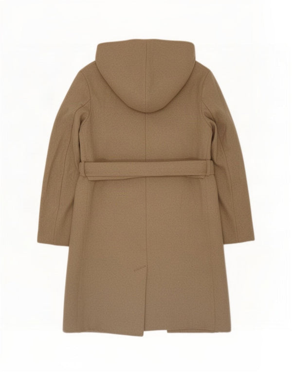 Cappotto con cappuccio da donna Zara UK 10 piccolo poliestere beige