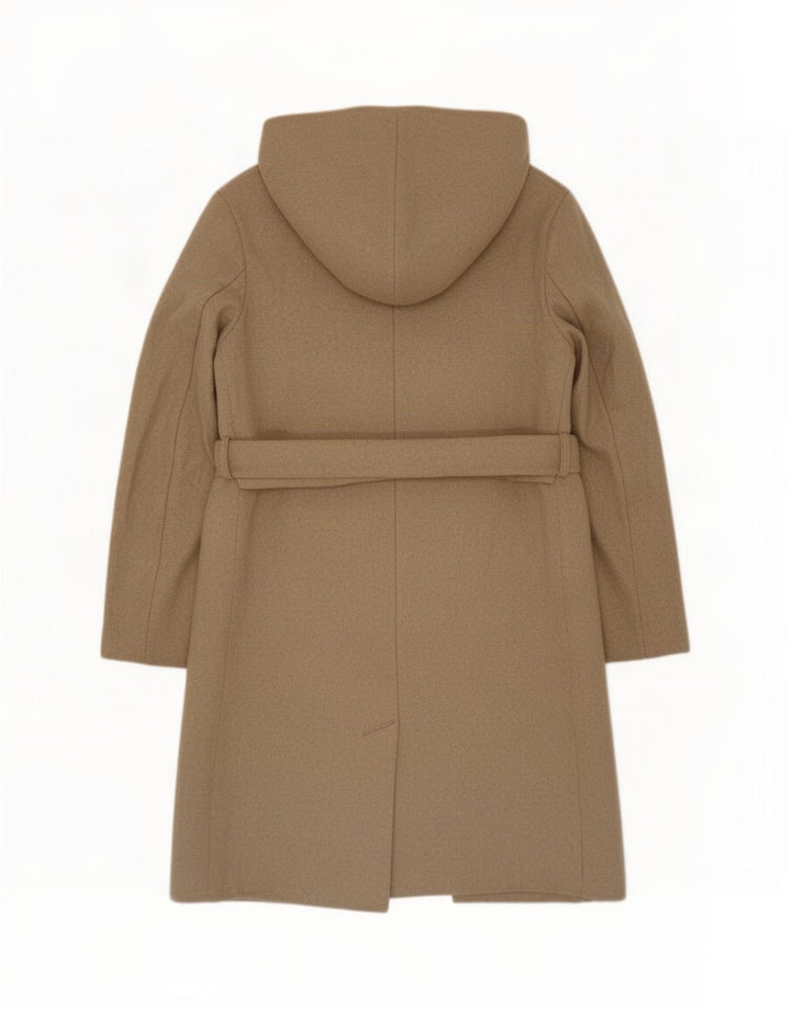 Cappotto con cappuccio da donna Zara UK 10 piccolo poliestere beige