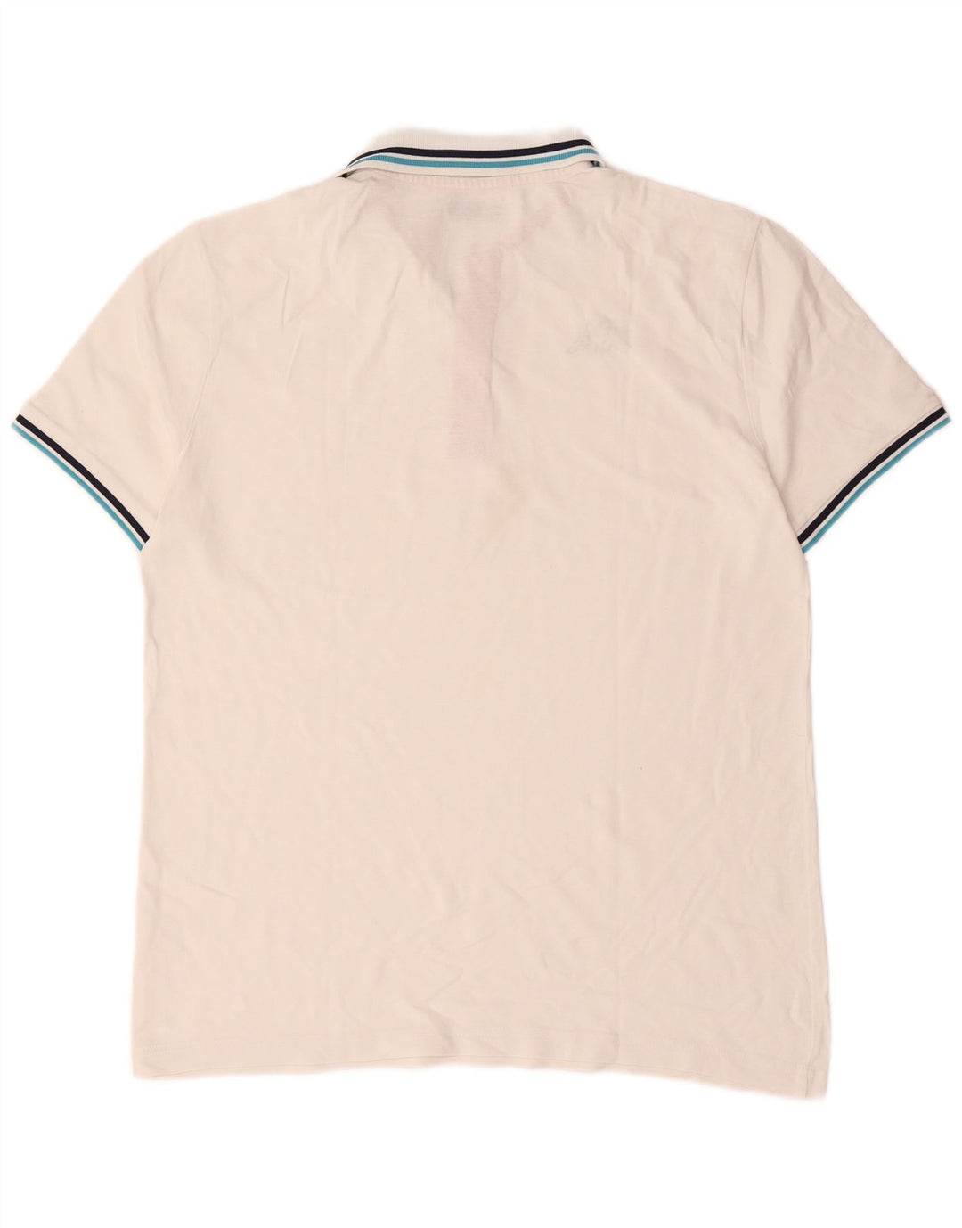 Polo Kappa Uomo Large Bianca In Cotone