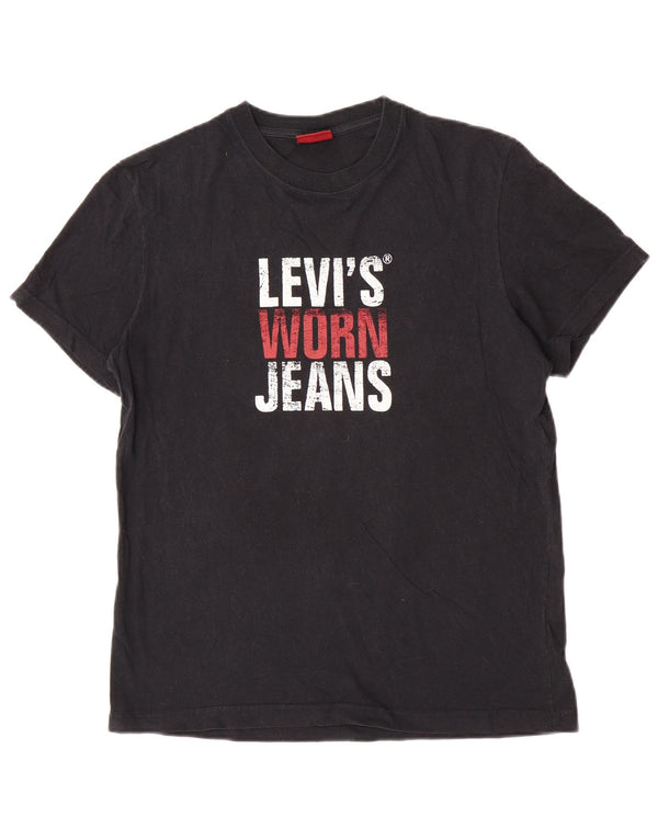 T-shirt grafica da uomo Levi's Top in cotone nero medio