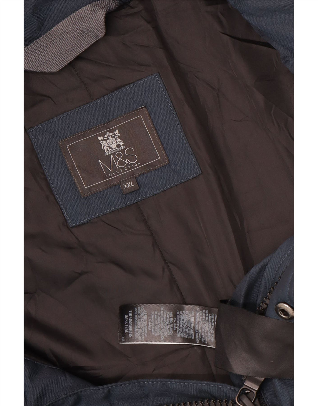 Giacca multiuso con cappuccio da uomo Marks & Spencer UK 44 2XL poliestere blu navy