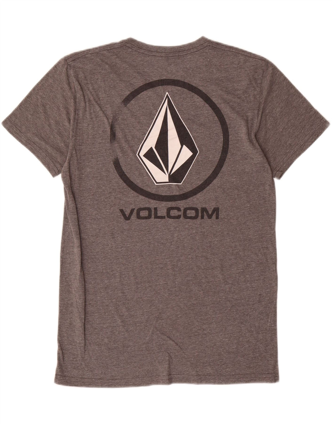 T-shirt grafica da uomo Volcom Top piccola in cotone grigio