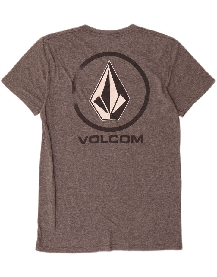 T-shirt grafica da uomo Volcom Top piccola in cotone grigio