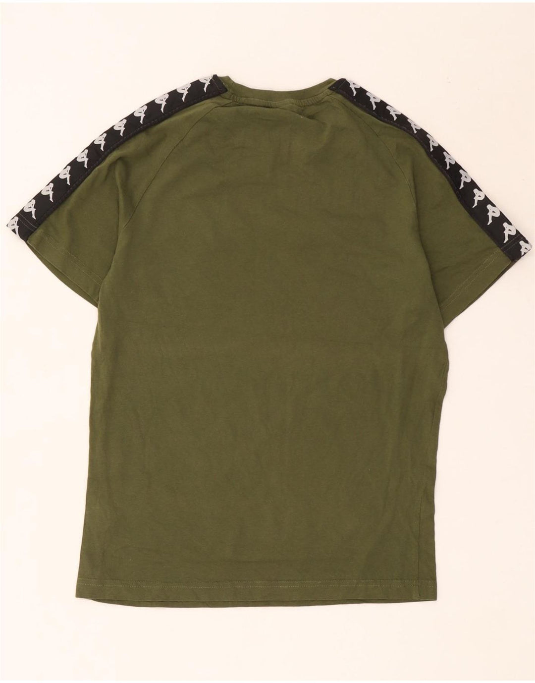 T-shirt grafica da uomo Kappa Top in cotone color block verde medio
