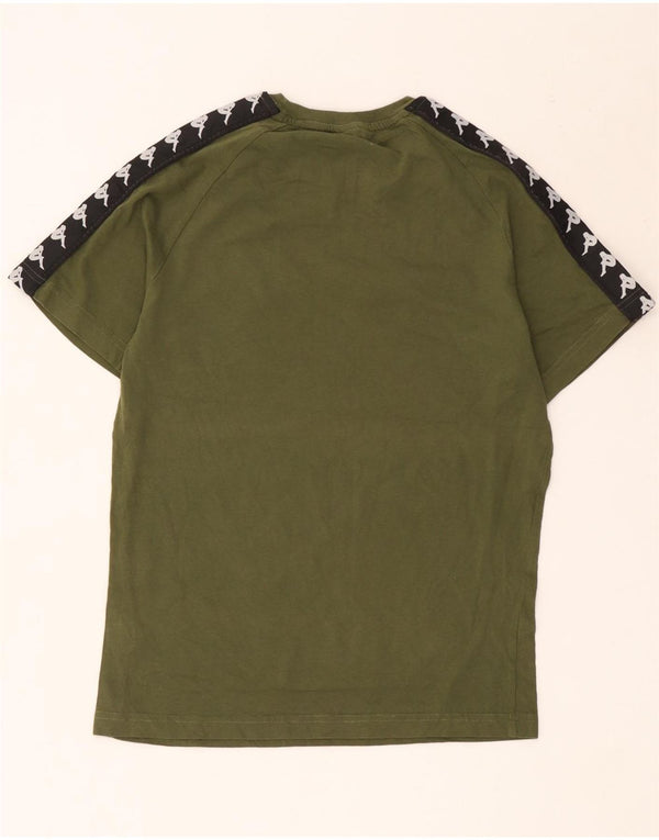 T-shirt grafica da uomo Kappa Top in cotone color block verde medio