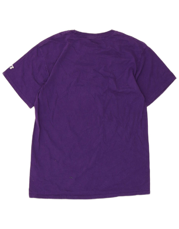 T-shirt grafica da uomo Russell Athletic Top UK 38/40 Viola medio