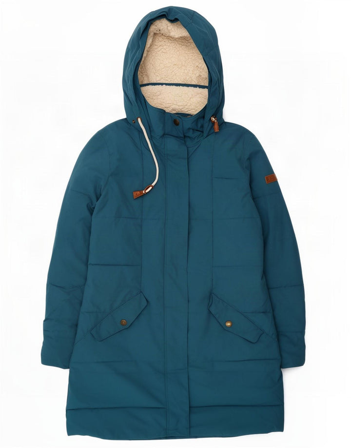 Cappotto imbottito con cappuccio da donna Roxy UK 16 grande poliestere blu