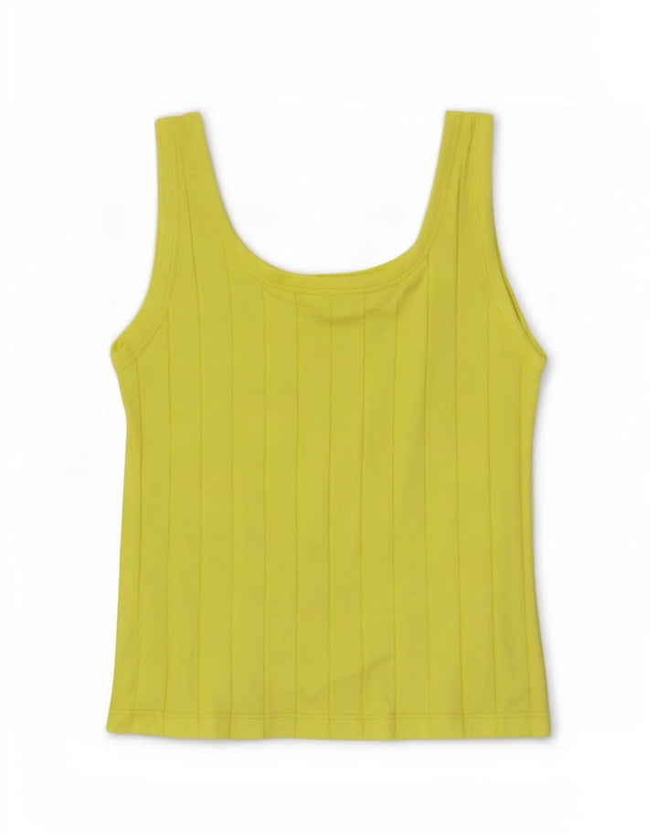 Canotta da donna Massimo Dutti UK 8 piccola in cotone giallo