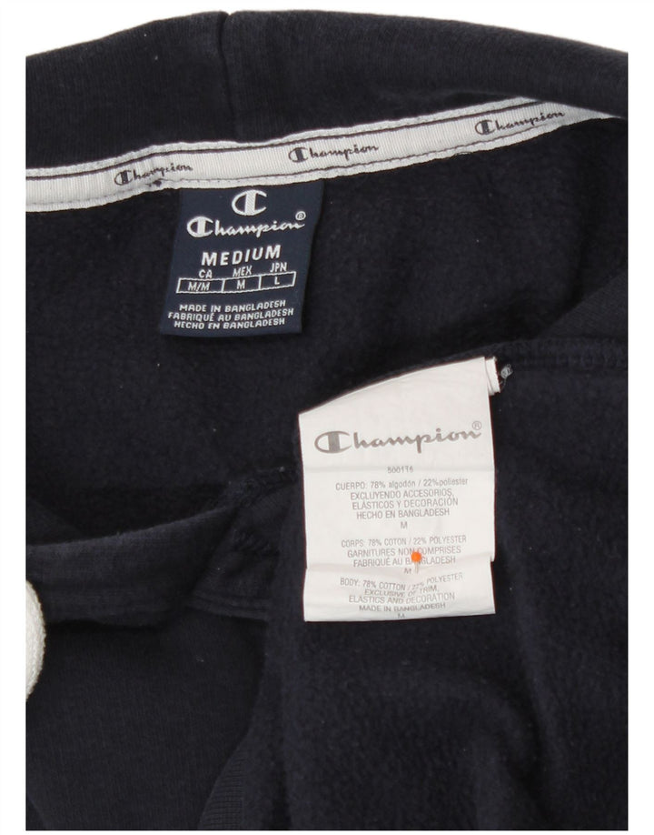 Felpa con cappuccio grafica da uomo Champion, cotone medio blu navy