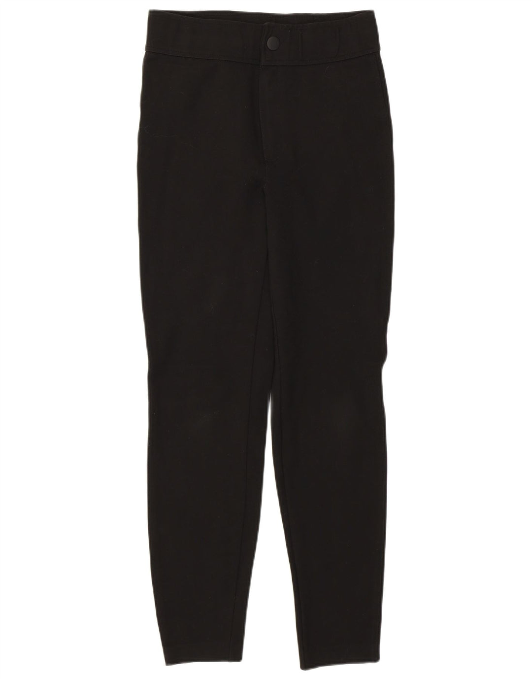 Pantaloni cropped skinny a vita alta da donna Zara medi W28 L27 viscosa nera