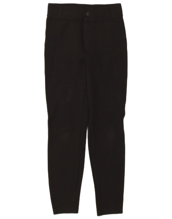 Pantaloni cropped skinny a vita alta da donna Zara medi W28 L27 viscosa nera