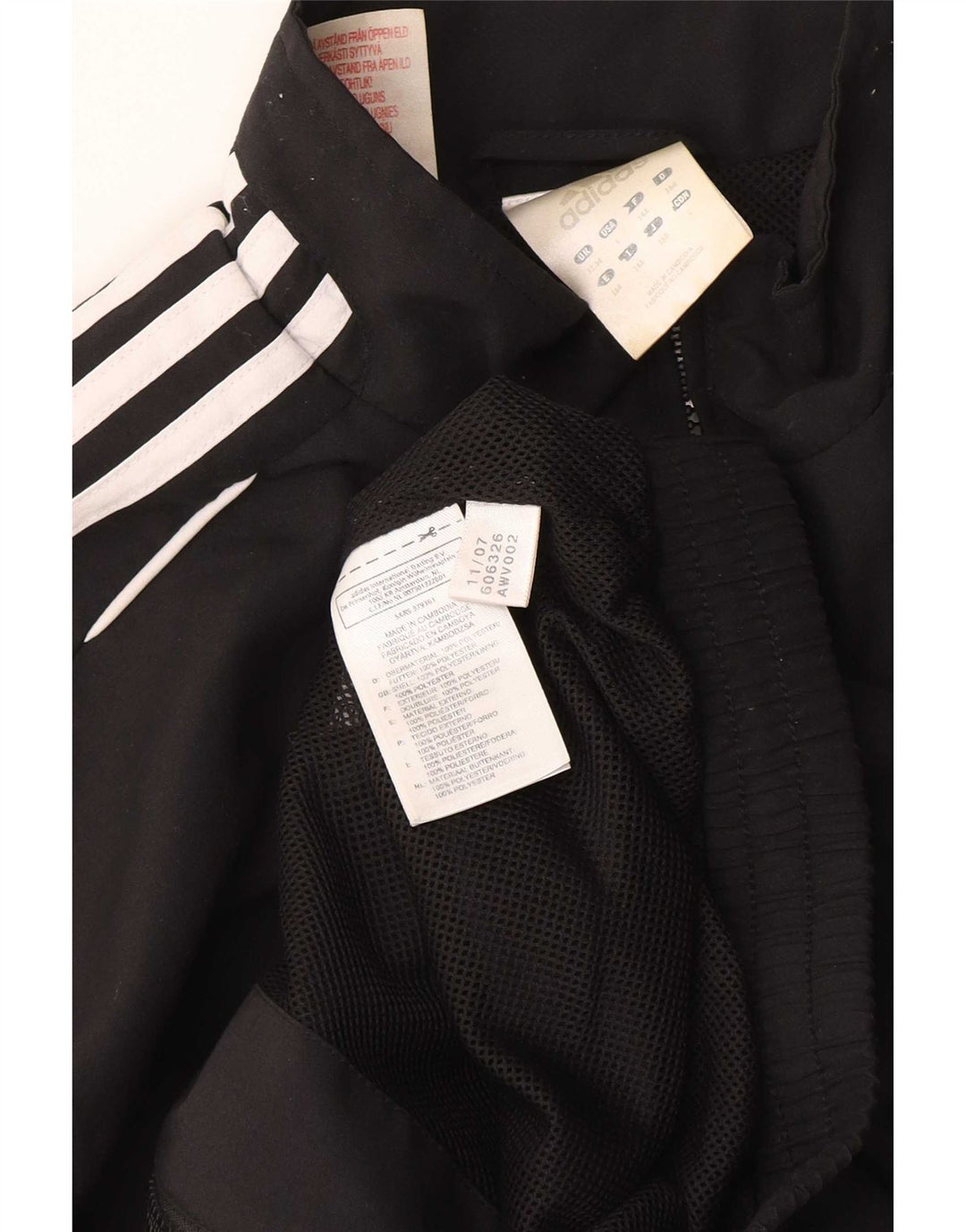 Giacca Top della tuta da ragazzo Adidas 13-14 anni in poliestere nero