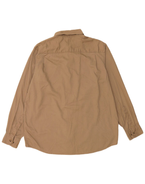 Camicia da uomo Wrangler grande in cotone beige