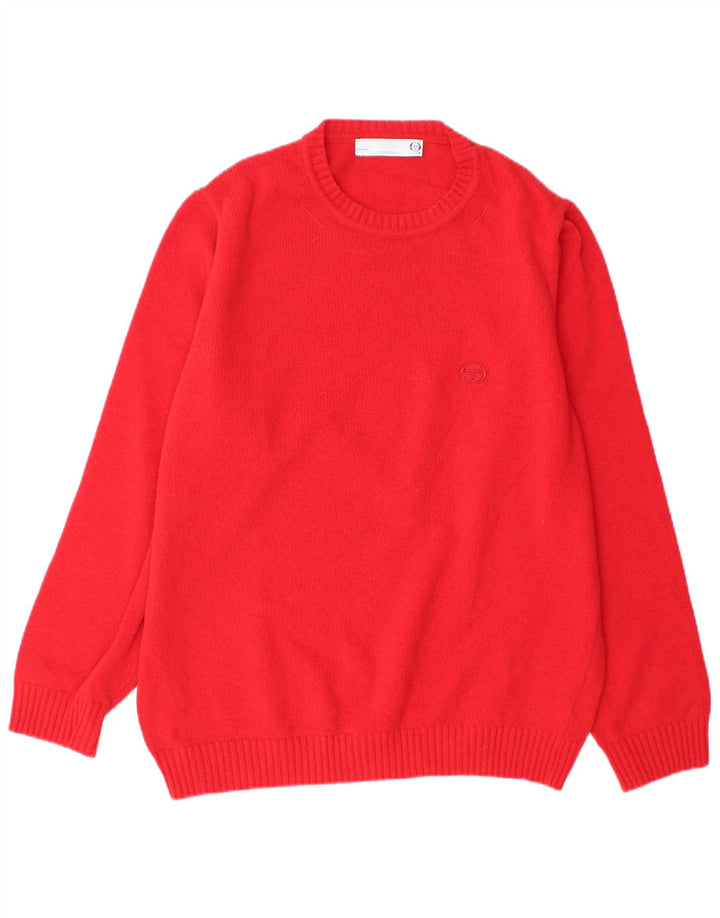 Maglione Maglione Girocollo Uomo Sergio Tacchini Grande Lana Rossa