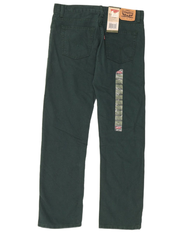 Levi's Ragazzi 513 Pantaloni casual dritti slim 15-16 anni W29 L29 Verde