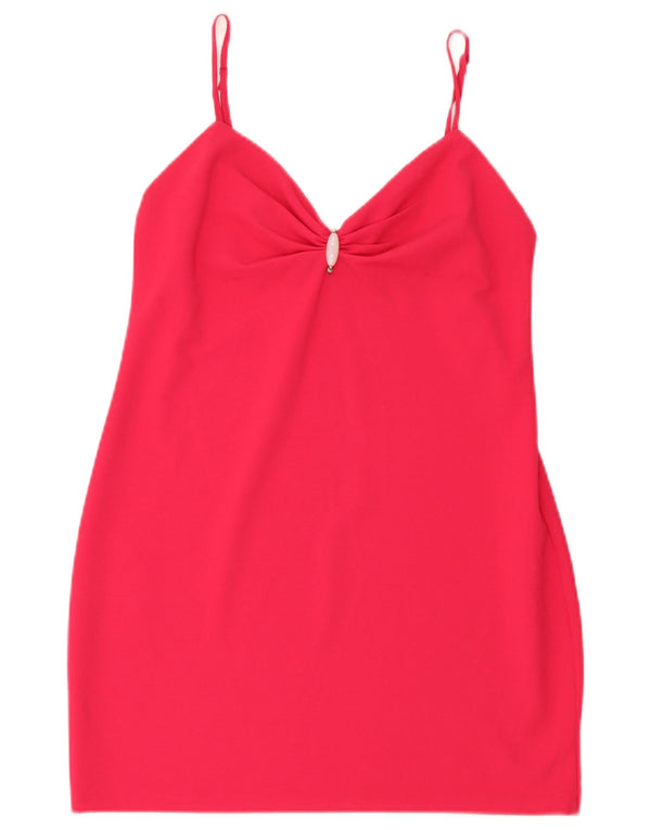 Abito corto a sottoveste da donna Zara UK 12 rosa medio