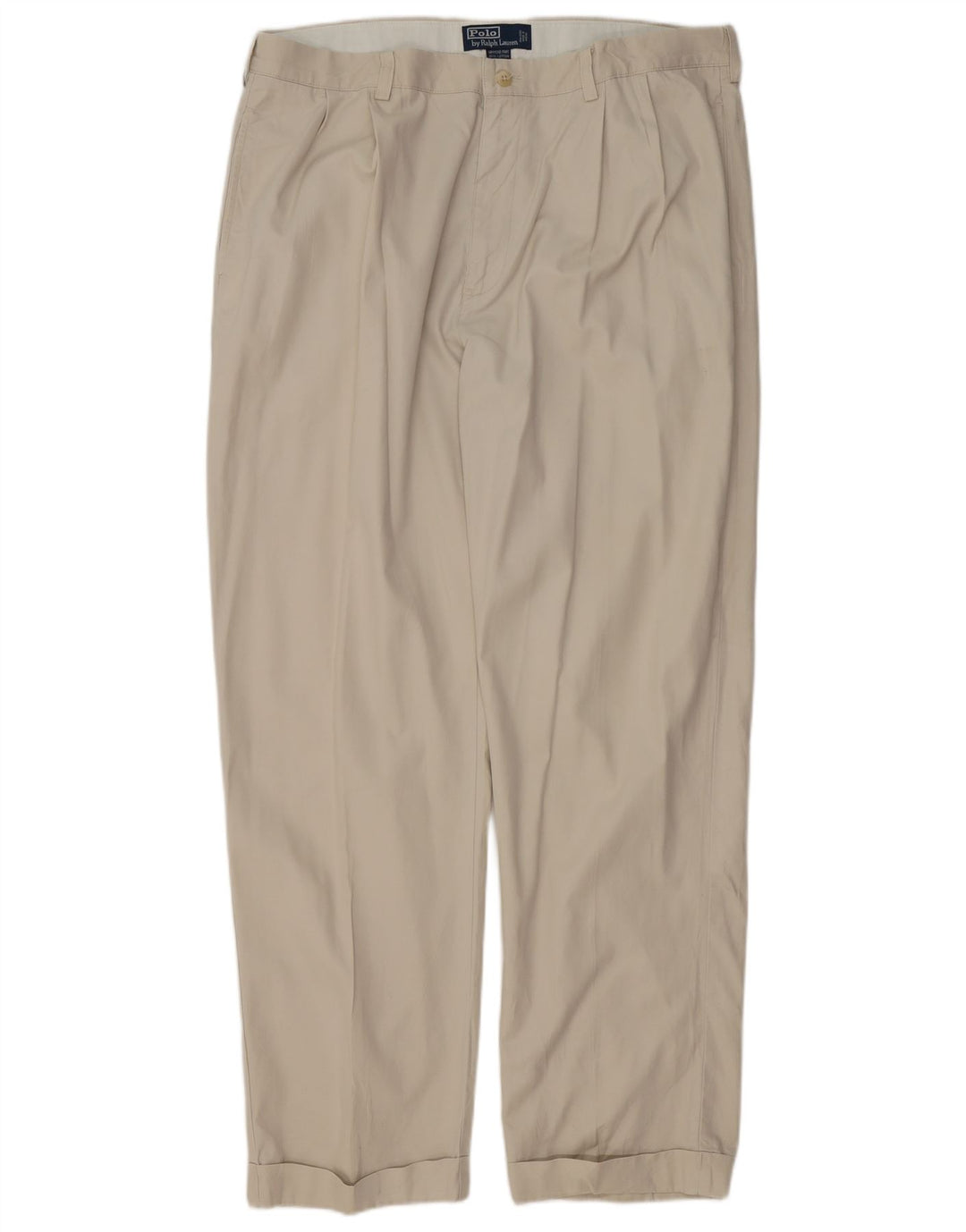 POLO RALPH LAUREN Pantaloni chino da uomo con pegging W38 L32 Cotone Beige