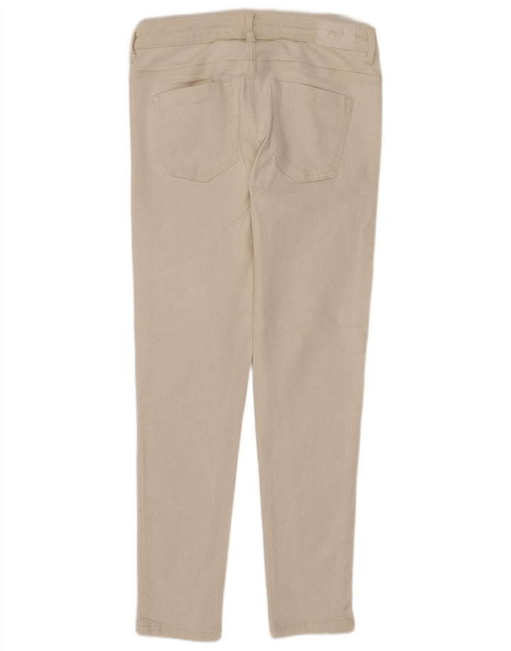 Jeans skinny da donna ZARA EU 40 medio W30 L27 bianco sporco