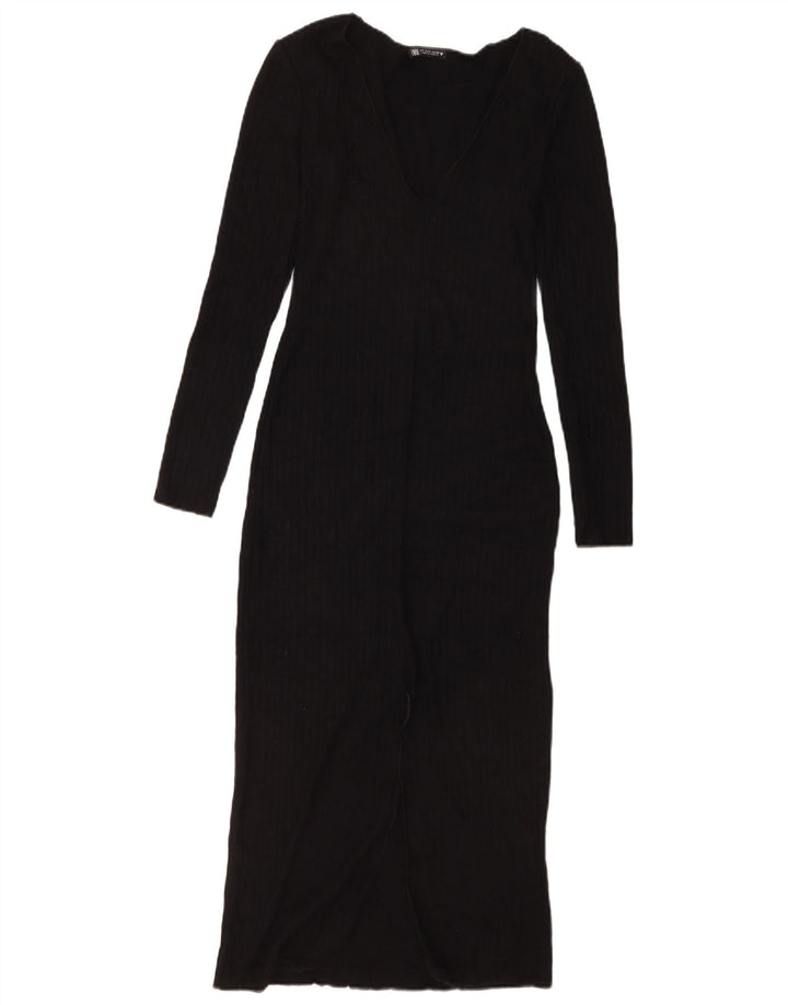 Abito maglione Zara da donna UK 8 Small in viscosa nera