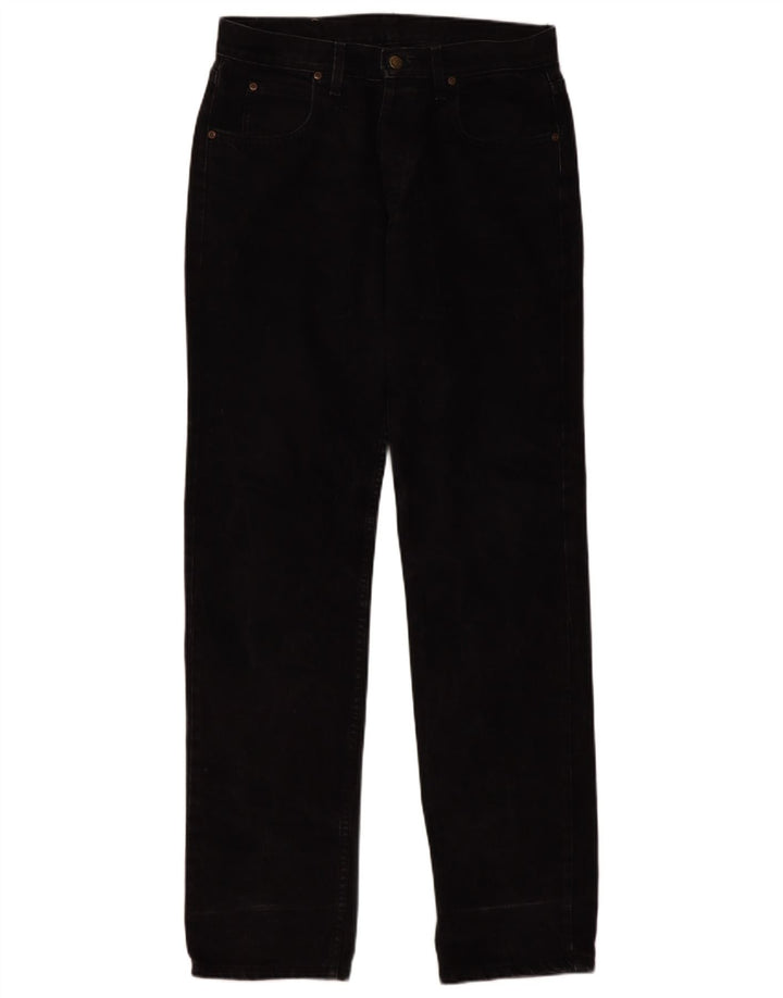 LEE Womens Seattle Straight Jeans W33 L34 Black Cotton