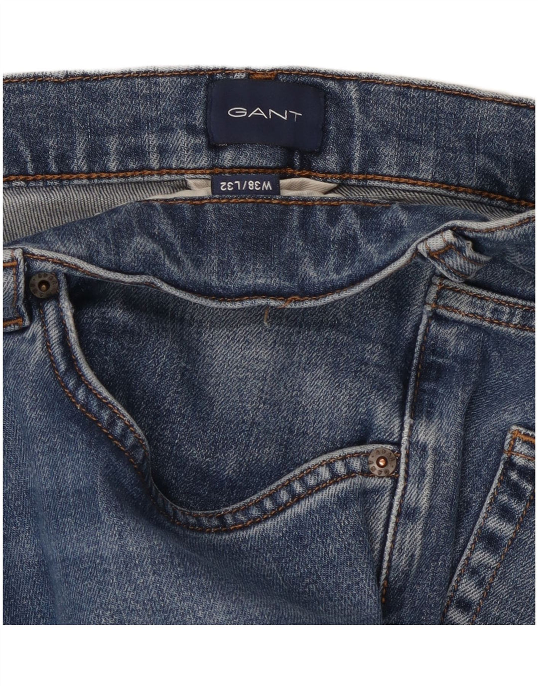Jeans dritti da uomo GANT W38 L32 cotone blu