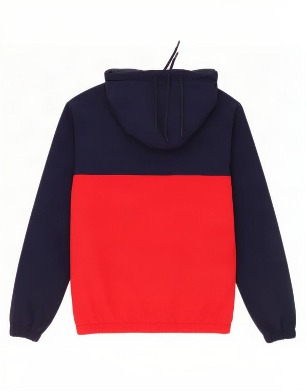 Giacca da ginnastica da uomo con cappuccio Fila XS in nylon color block blu