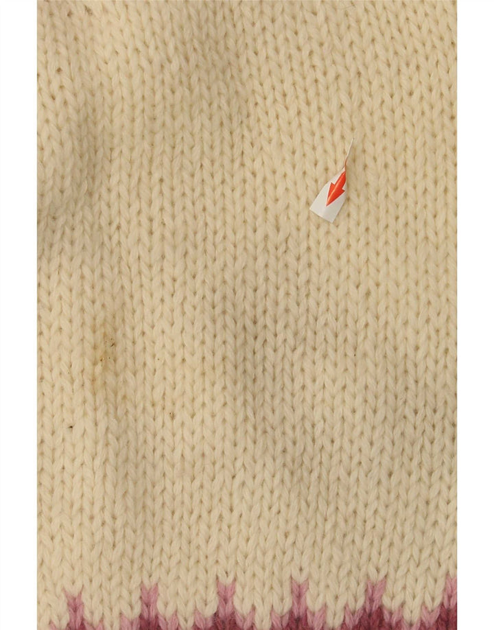 Eddie Bauer maglione da donna con collo dolcevita UK 10 piccolo bianco sporco