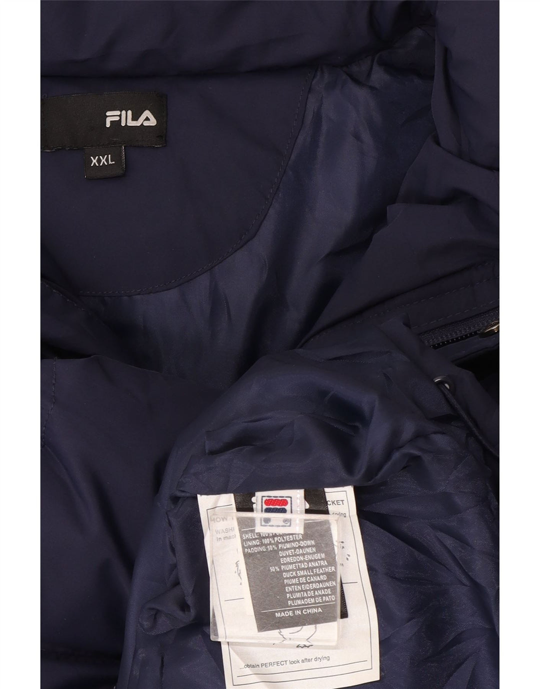 Giacca imbottita da uomo Fila UK 44 2XL poliestere blu navy