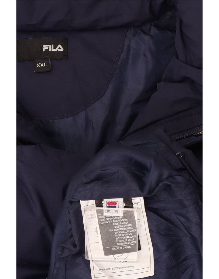 Giacca imbottita da uomo Fila UK 44 2XL poliestere blu navy