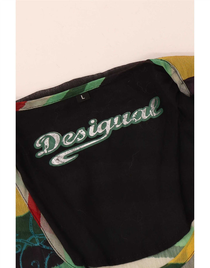 Desigual camicetta oversize da donna Top UK 16 grande a righe multicolore