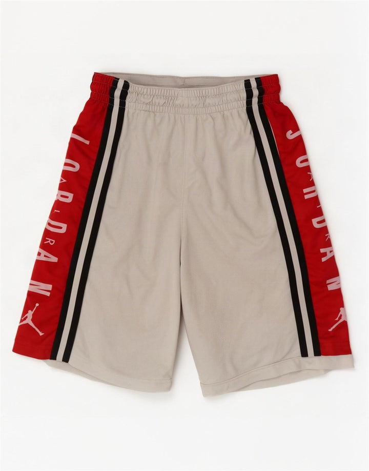 Pantaloncini sportivi grafici da uomo Jordan, poliestere color block bianco medio