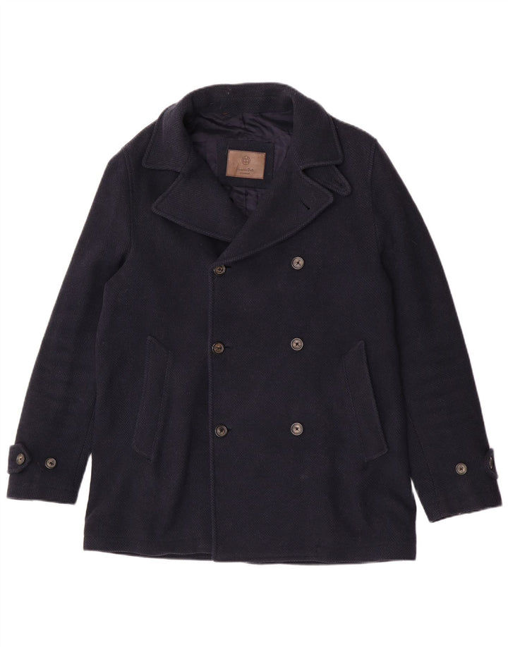 Cappotto da marinaio da uomo Massimo Dutti UK 38 medio in lana blu navy