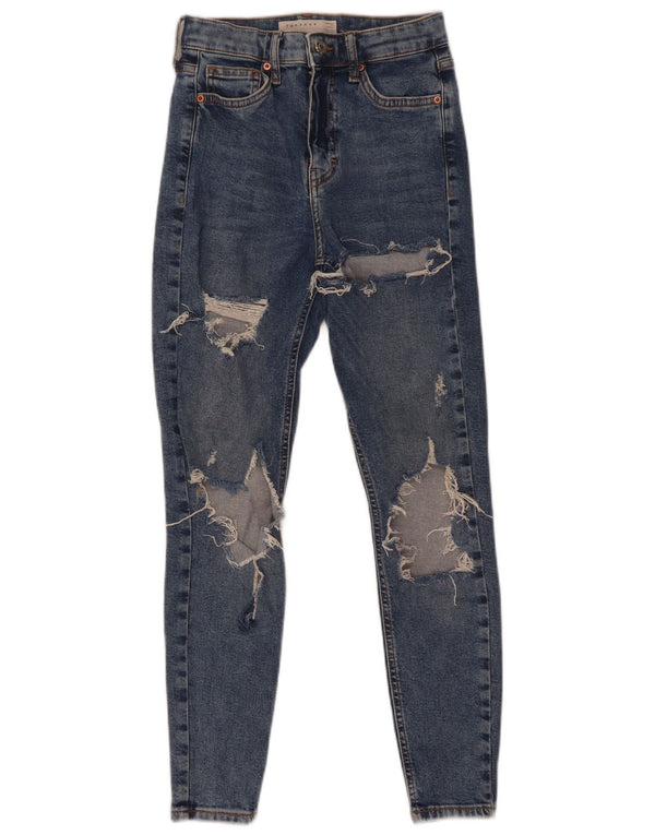 Topshop Jeans skinny effetto consumato Jamie da donna W26 L26 in cotone blu