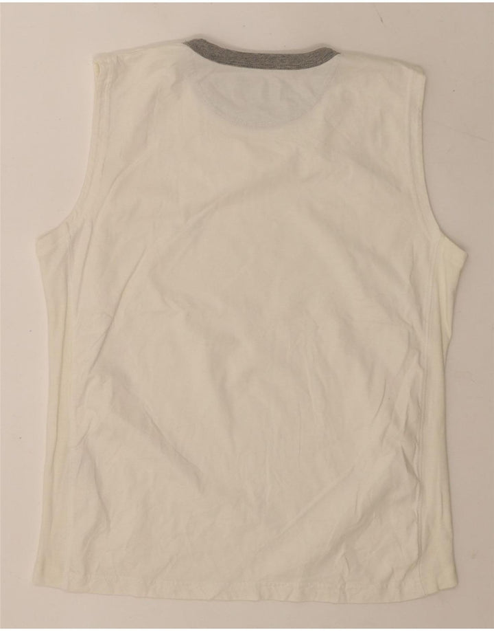 Canotta da uomo Champion grande in cotone bianco
