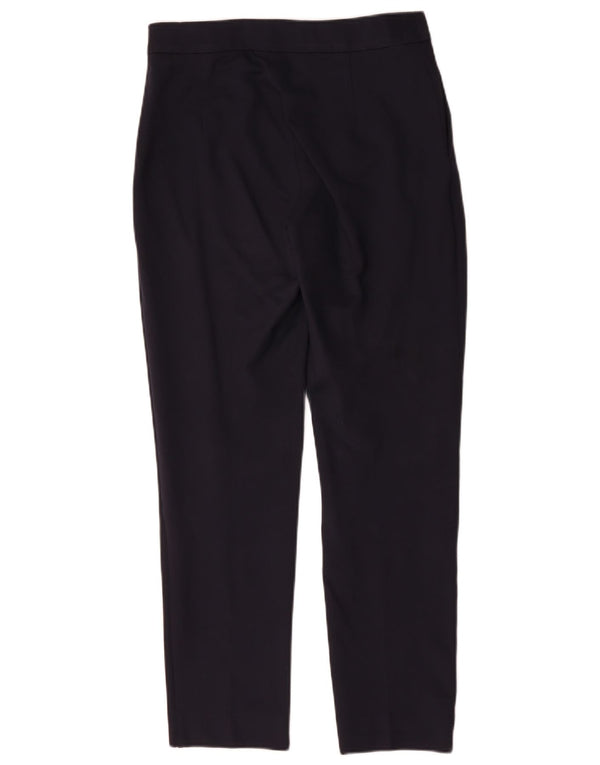 Pantaloni casual dritti da donna Max Mara UK 14 Large W30 L29 Blu navy