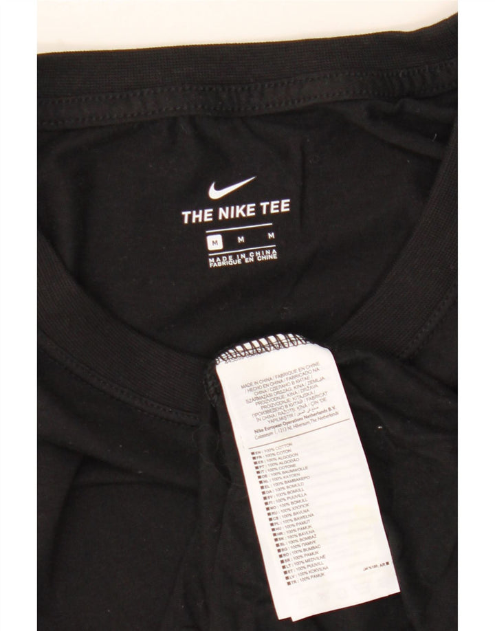 T-shirt grafica da uomo Nike Top in cotone nero medio