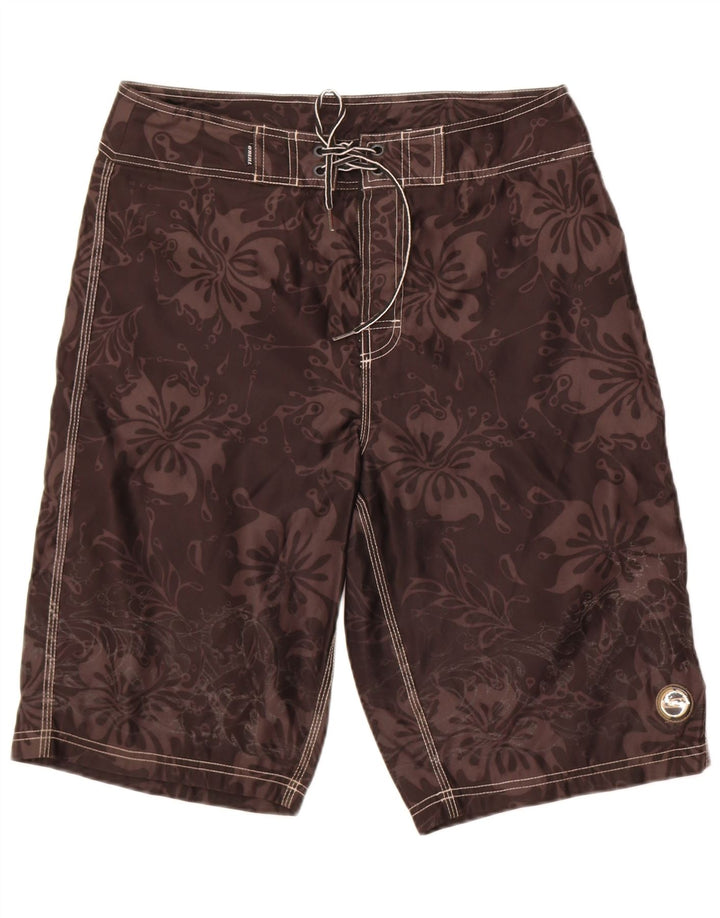 Pantaloncini da bagno da uomo O'Neill in poliestere floreale marrone medio