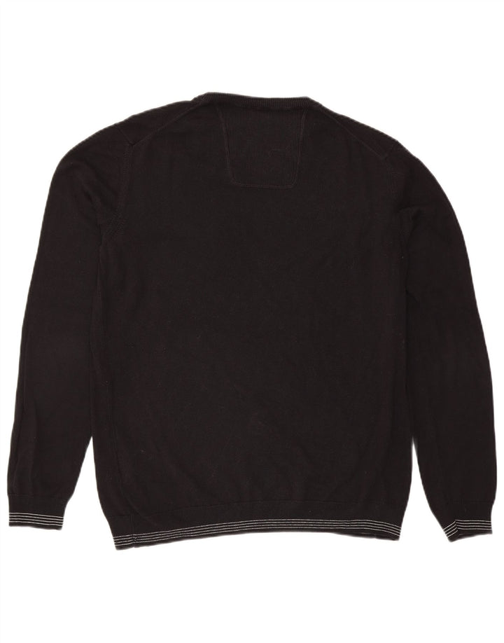 Hugo Boss Maglione da uomo con scollo a V grande acrilico nero