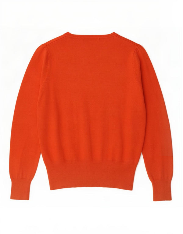Marks & Spencer Womens Cardigan Sweater UK 14 Medium Orange Viscose