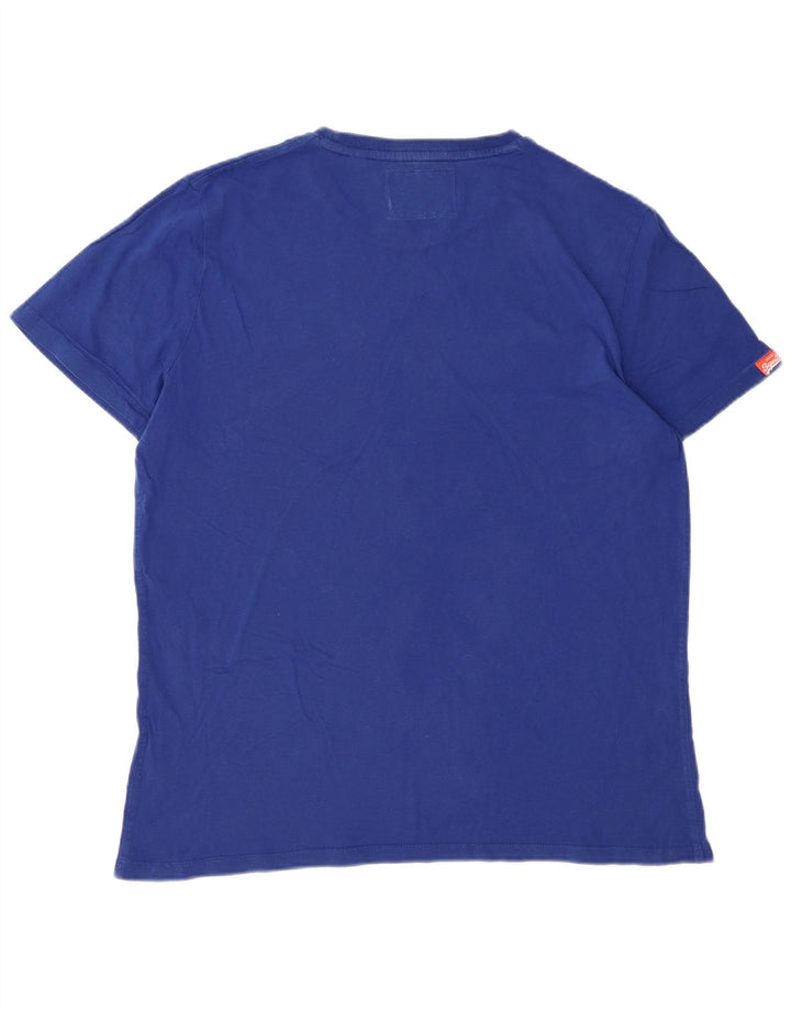 T-shirt da uomo SUPERDRY Top 2XL in cotone blu