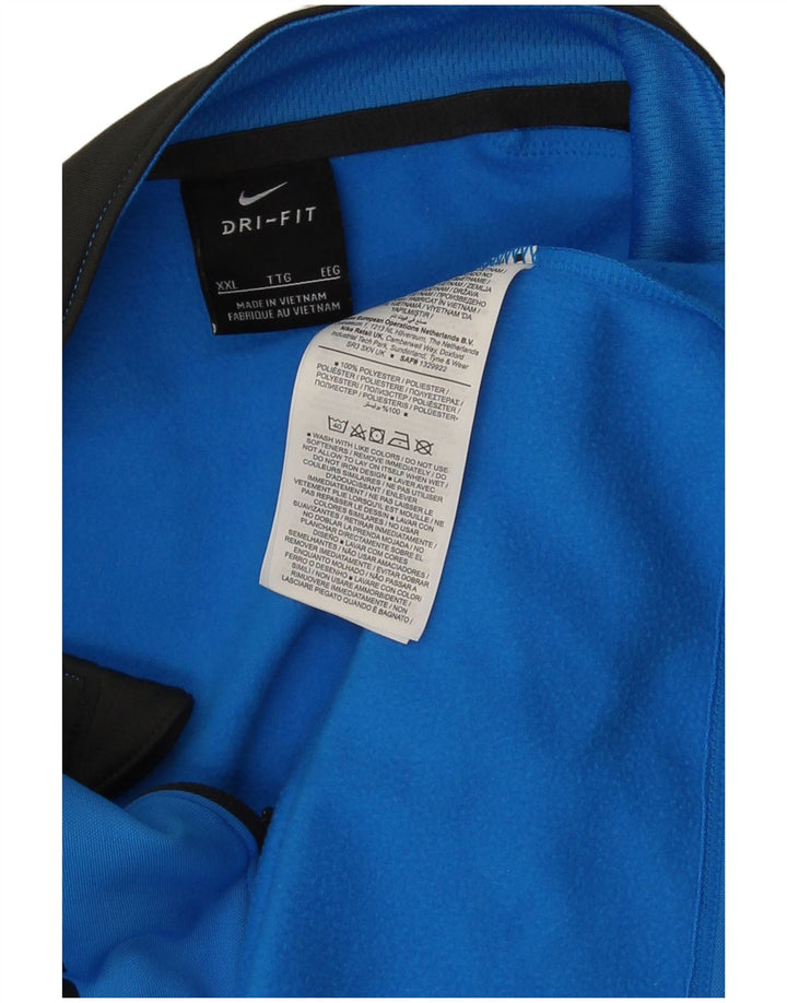 Top da tuta Nike Dri Fit Graphic Pullover da uomo 2XL Blu Colourblock
