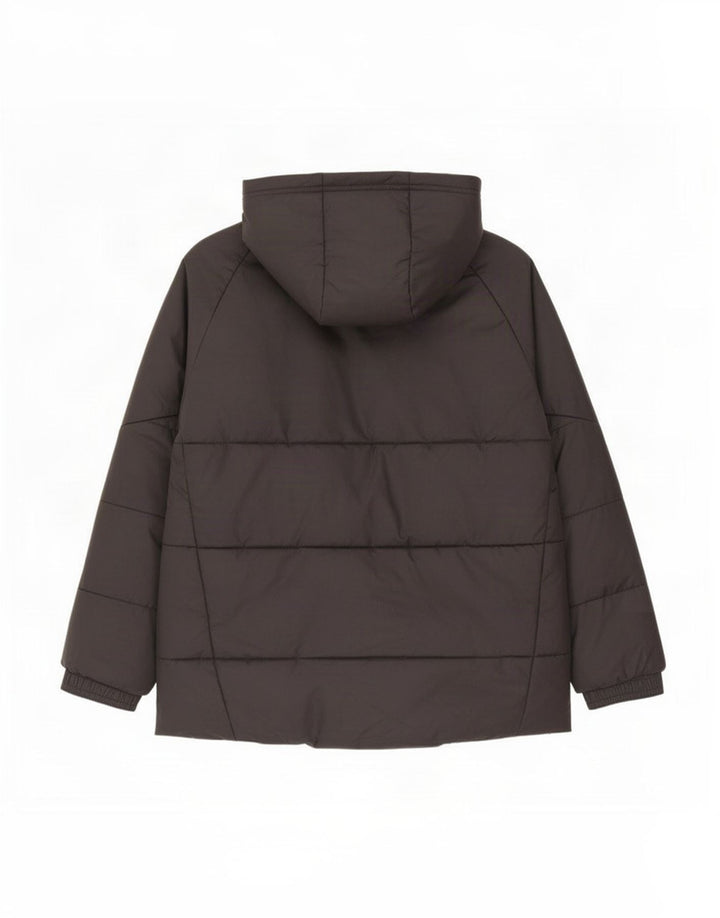 Giacca imbottita con cappuccio grafica Adidas da ragazzo 9-10 anni in poliestere nero