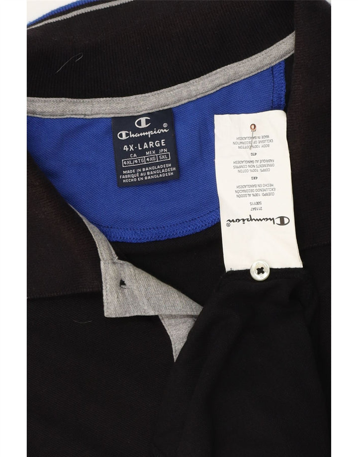 Polo da uomo Champion 4XL cotone nero