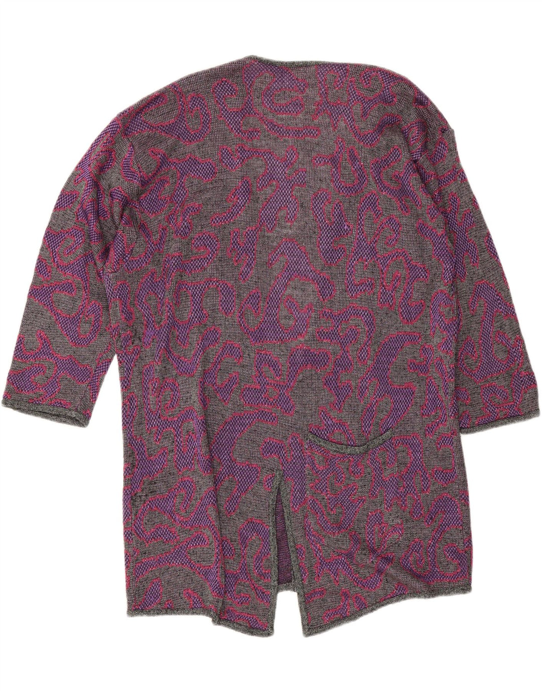 Maglione cardigan da donna con motivo astratto Di Bari IT 40 piccolo viola