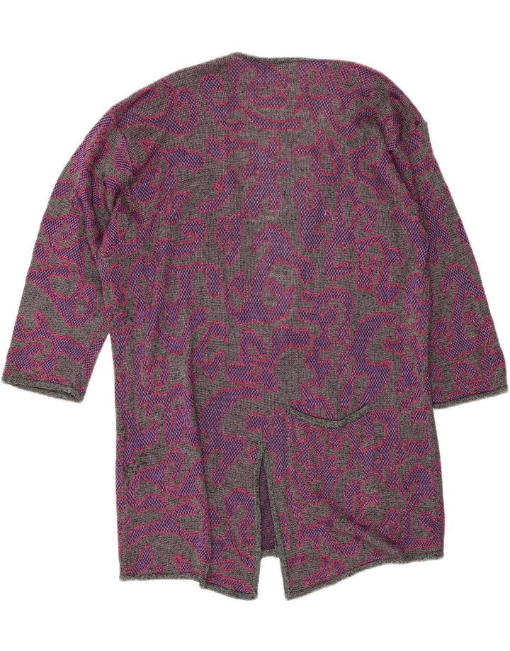 Maglione cardigan da donna con motivo astratto Di Bari IT 40 piccolo viola