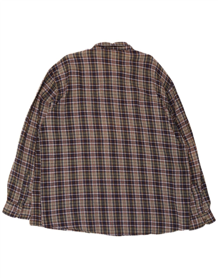 Camicia in flanella vestibilità regolare da uomo del progetto europeo 2XL scozzese multicolore