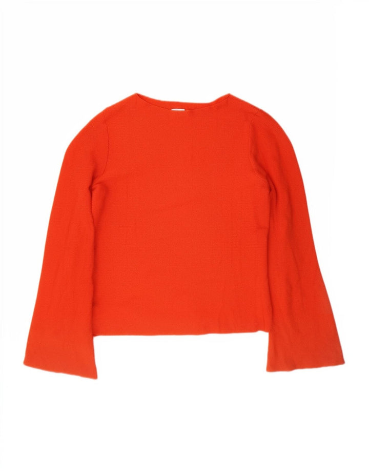 Top da donna a maniche lunghe Oasis UK 6 XS arancione viscosa