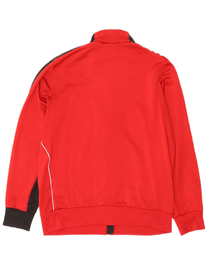 Giacca da tuta da ragazzo Adidas 15-16 anni in poliestere color block rosso